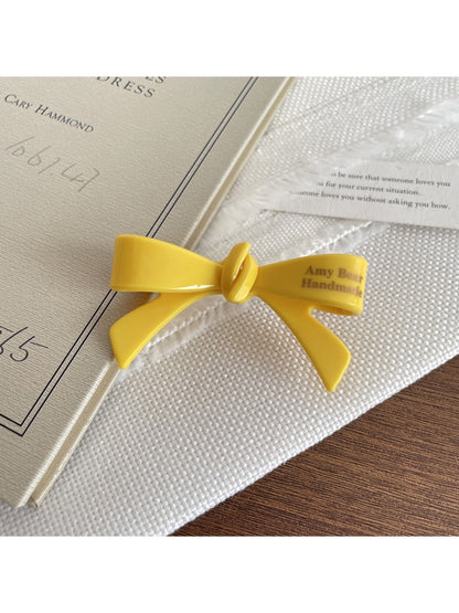 Beau - Bow Shaped Acrylic Duckbill Decorative Hair Clip