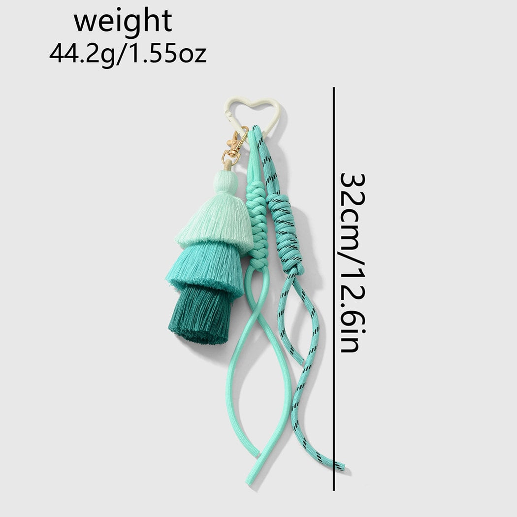 Keypus - Ethnic Style Layered Tassel Woven Cord Keychain
