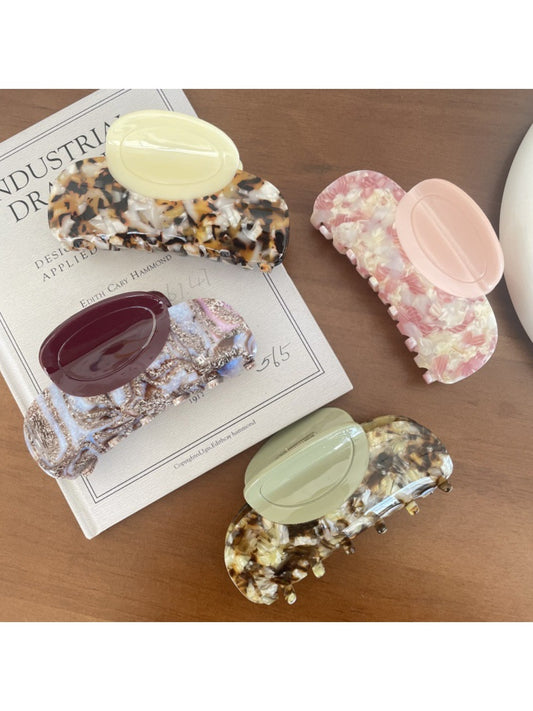 Beau - Large Floral Acetate Claw Clip