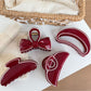 Beau - Red Irregular-Shaped Hair Clip
