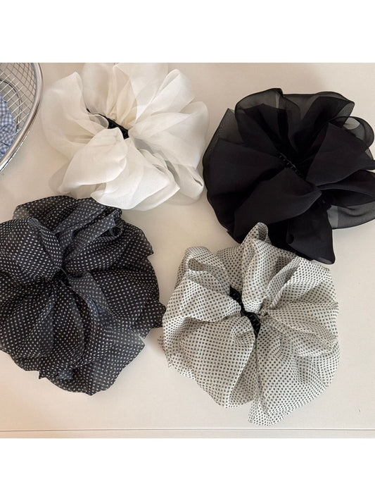 Beau - Polka Dot Ruffle Banana Clip Hair Accessory