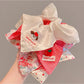 Gifty - Sweet Floral Checkered Scrunchie Headband