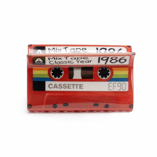 Beau - Retro Cassette Tape PVC Claw Clip