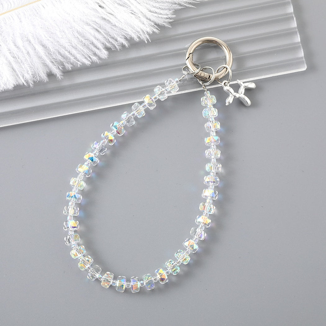Keypus - Cute Balloon Dog Charm Beaded Chain Keychain