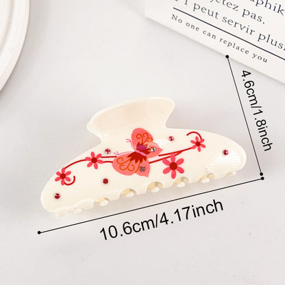 Beau - Decorative Butterfly Printed Claw Clip