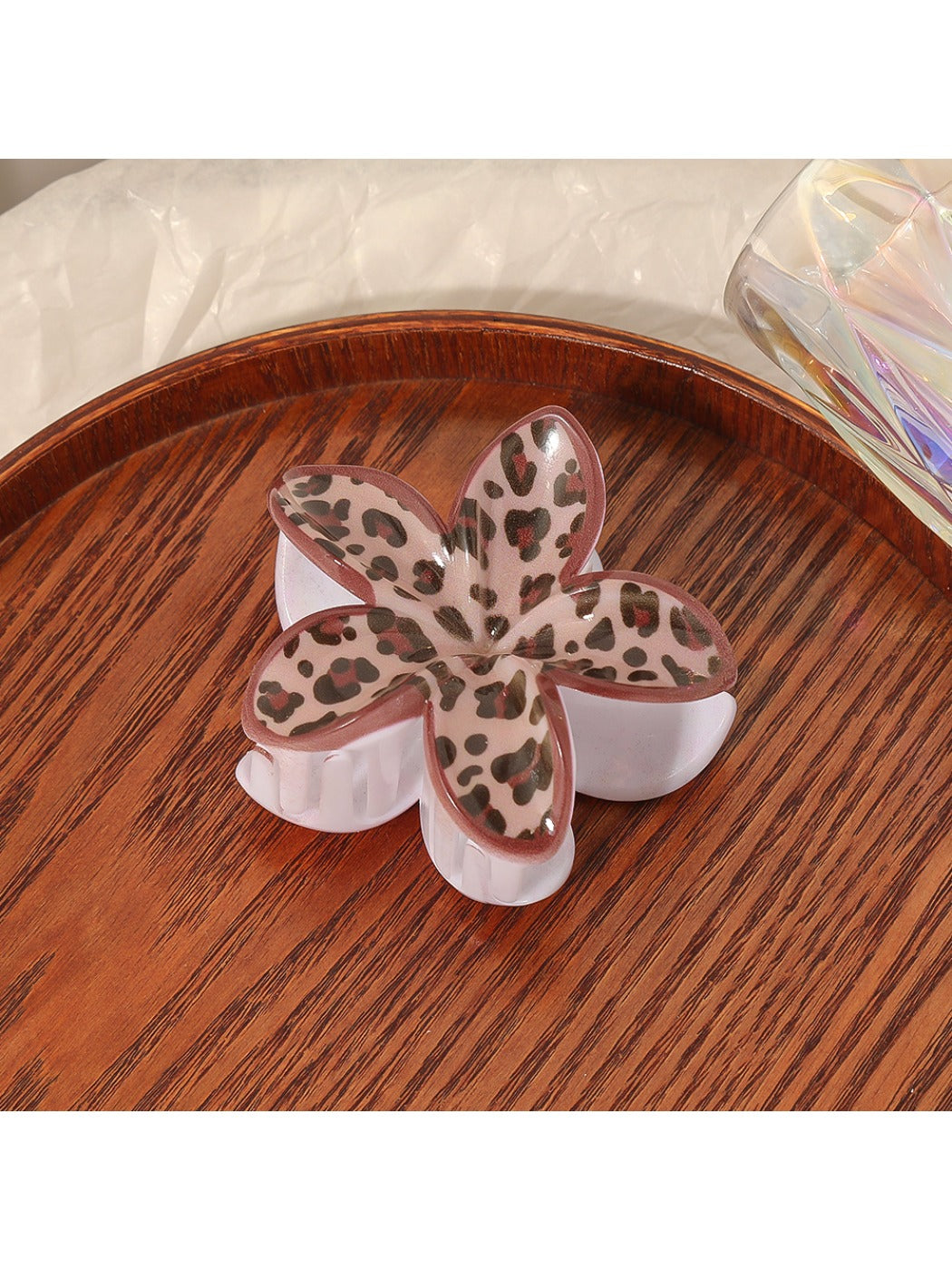 Beau - Adorable Leopard Print Flower Shaped Claw Clip