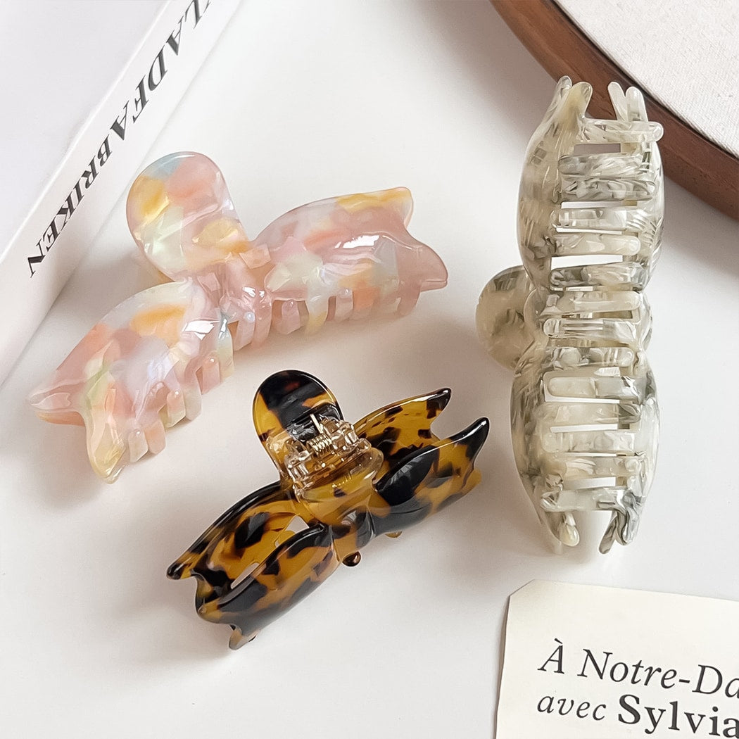 Beau - Elegant Bow Shape Acetate Hair Claw Clip