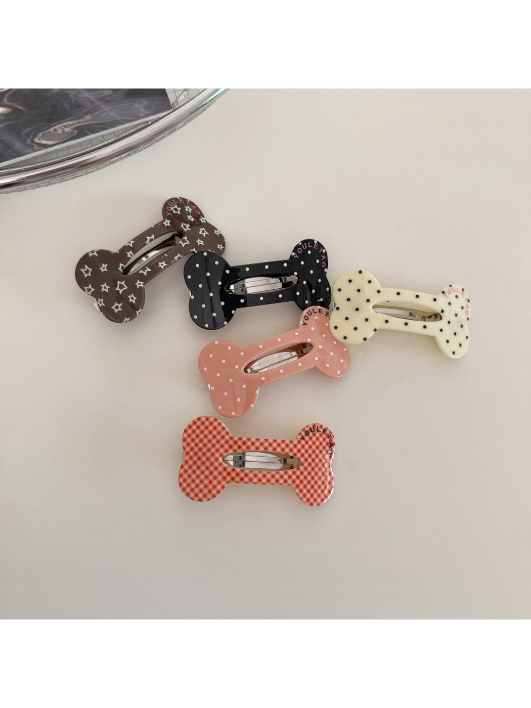 Beau - Acetate Fiber and Alloy Bone Shape French Barrette