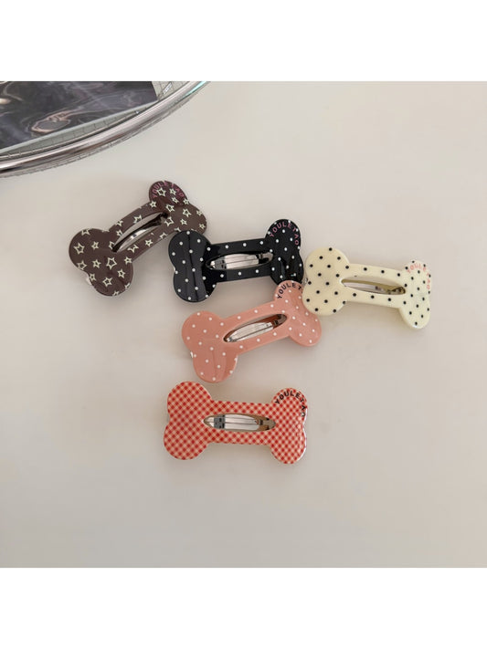 Beau - Acetate Fiber and Alloy Bone Shape French Barrette