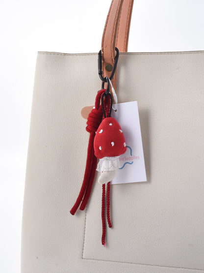 Keypus - Small Red Mushroom Keychain