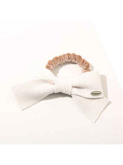 Gifty - Solid Color Simple Bow Hair Tie