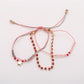 Lovra bracelet showing detailed star pattern made of small beads on wrist