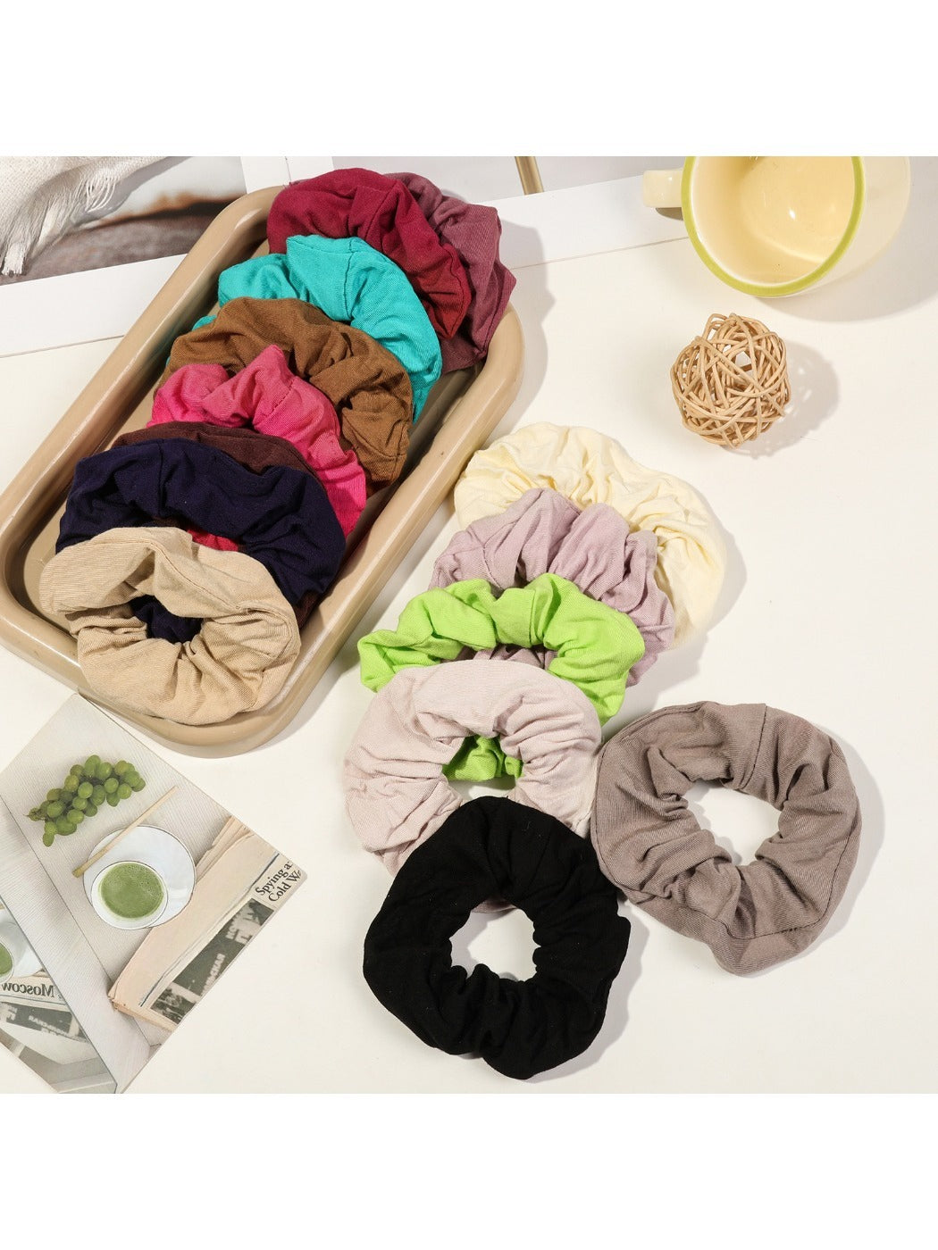 Gifty - Solid Color Pleated Hair Loop