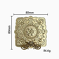 Square mirror dimensions: 80 × 80 mm; weight: 86.6 g