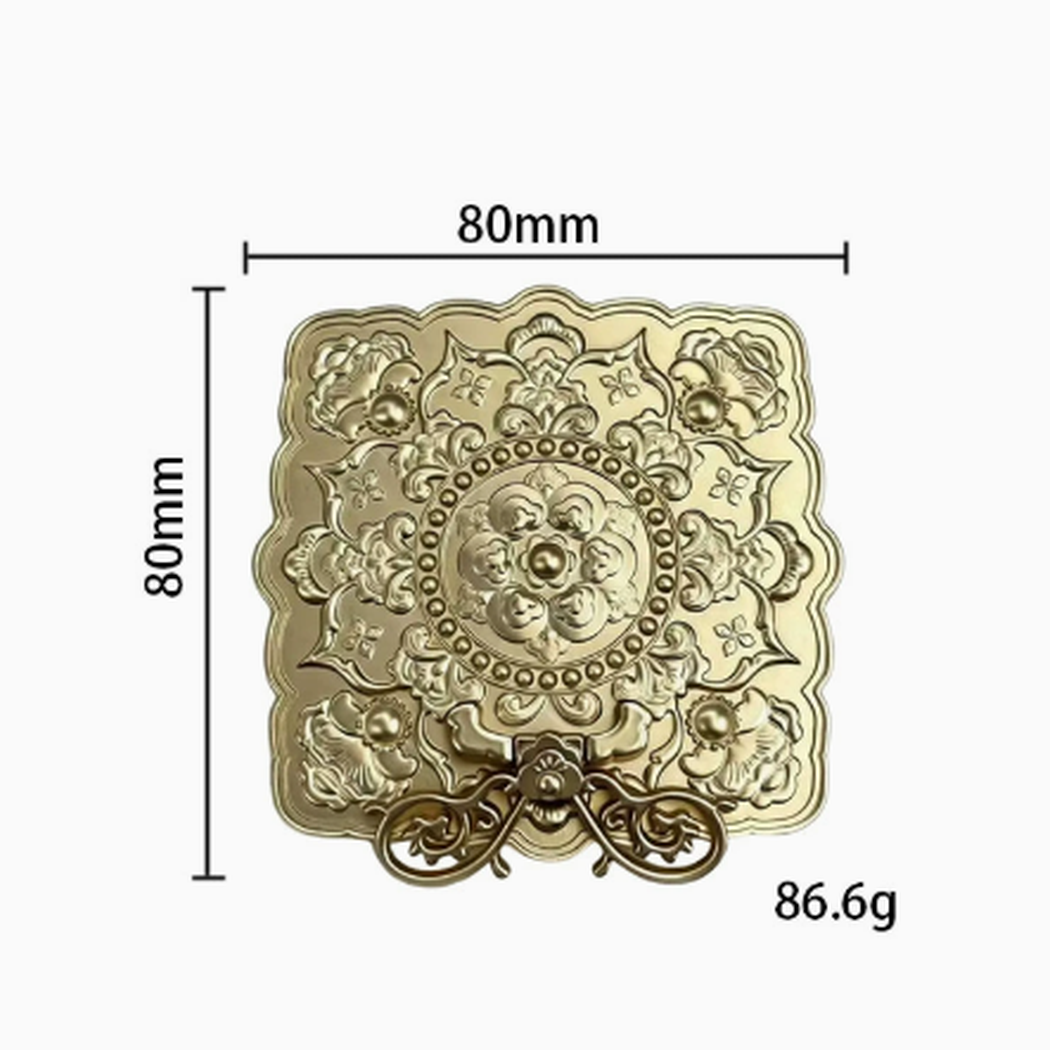 Square mirror dimensions: 80 × 80 mm; weight: 86.6 g