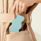 Portable folding mirror in use