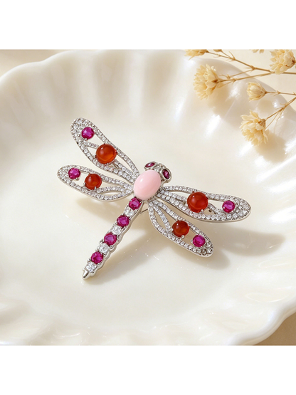 Brovia - Refined Dragonfly Detail Alloy Brooch