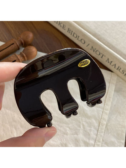 Beau - Vintage Leopard Print M Shape Claw Clip