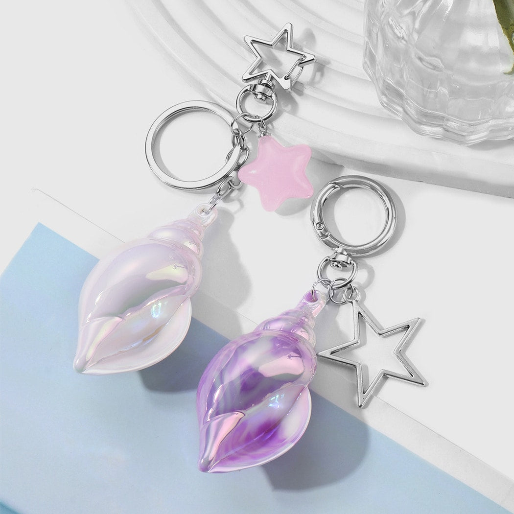Keypus - Gradient Conch and Star Keychain