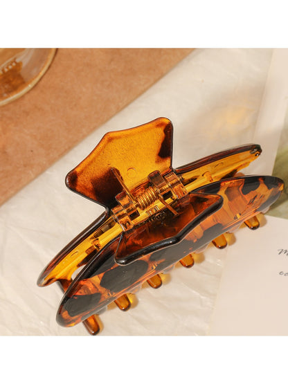 Beau - Leopard Print Half Round Claw Clip