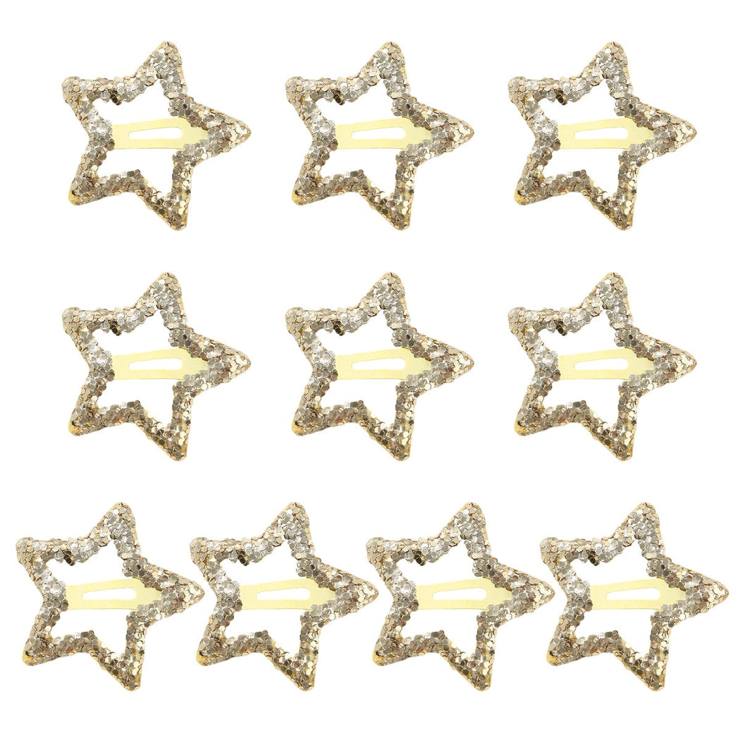 Beau - Sparkly Star Shape Alloy Hair Clip Set