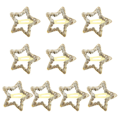 Beau - Sparkly Star Shape Alloy Hair Clip Set