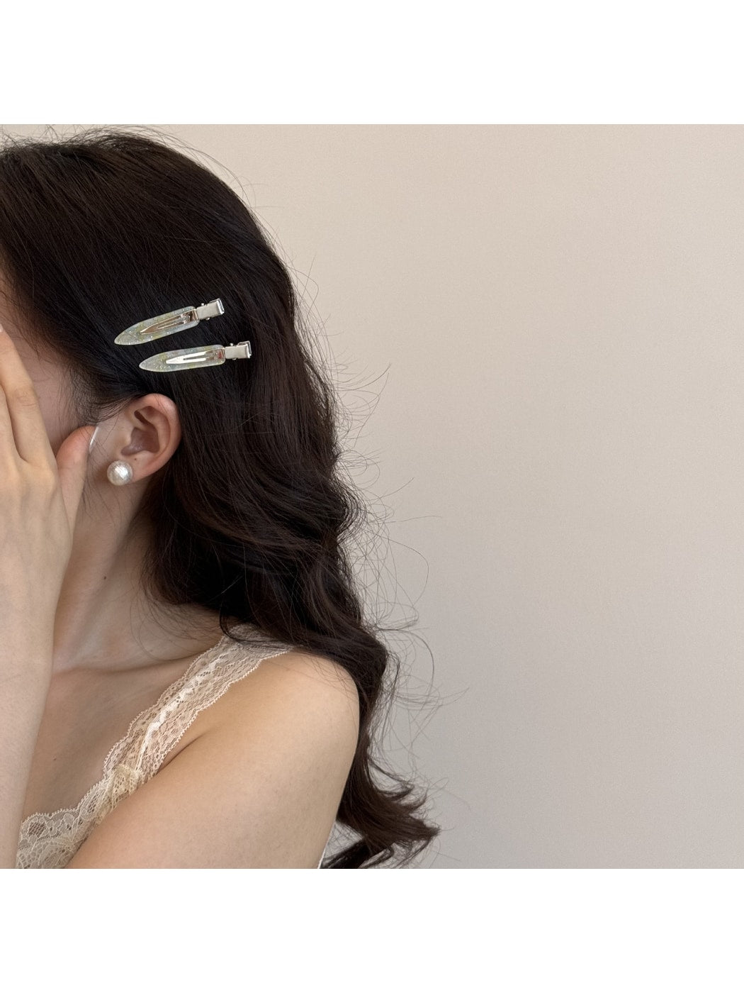 Beau - Floral and Leopard Print Geometric Hair Clip