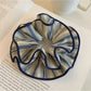 Gifty - Striped Double Layer Scrunchie Hair Tie