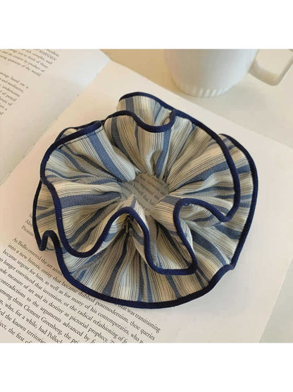 Gifty - Striped Double Layer Scrunchie Hair Tie