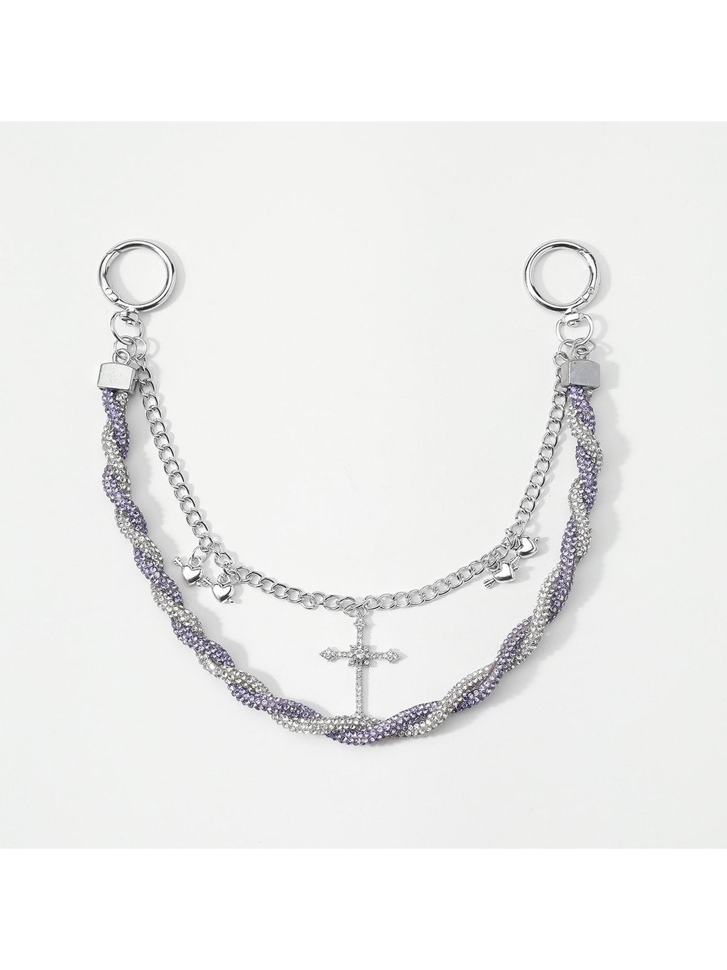 Keypus - Y2K Heart Chain Decorative Bag Charm Keychain