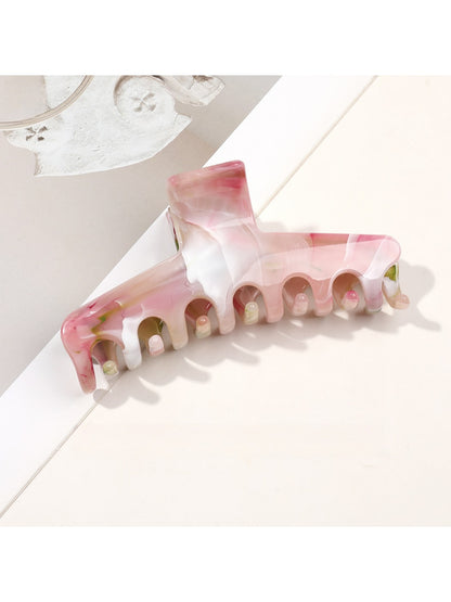 Beau - Marble Swirl Triangle PC Claw Hair Clip