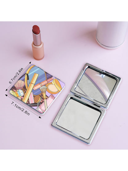 Mirroray - PU Leather Cartoon Style Compact Mirror