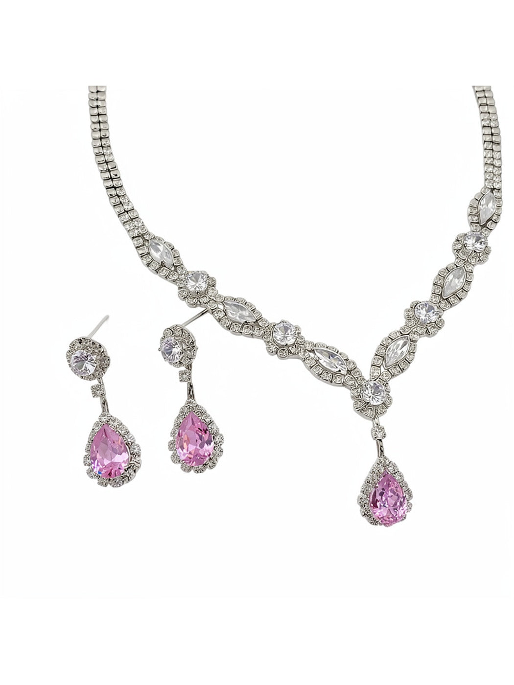 Nozari - Water Drop Stud Earrings and Necklace Set
