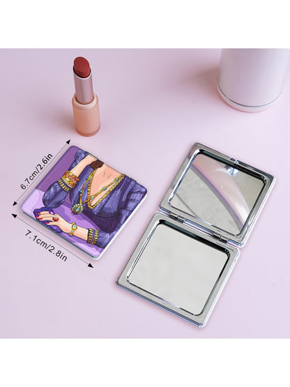 Mirroray - Portrait Print Foldable Makeup Mirror