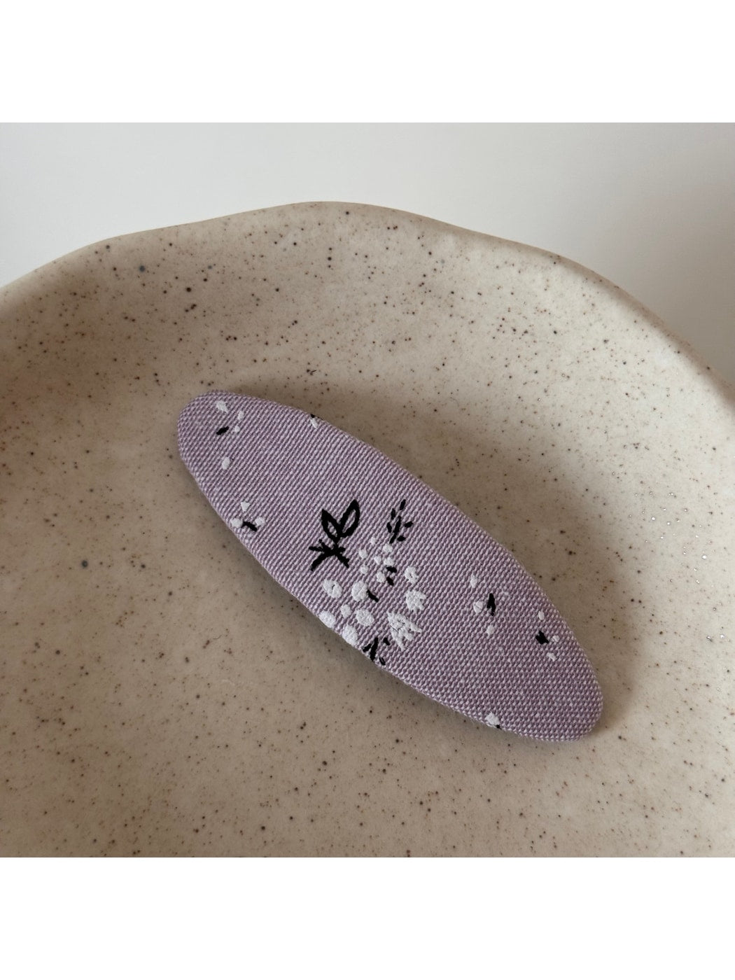 Beau - Floral Print Geometric Hair Clip