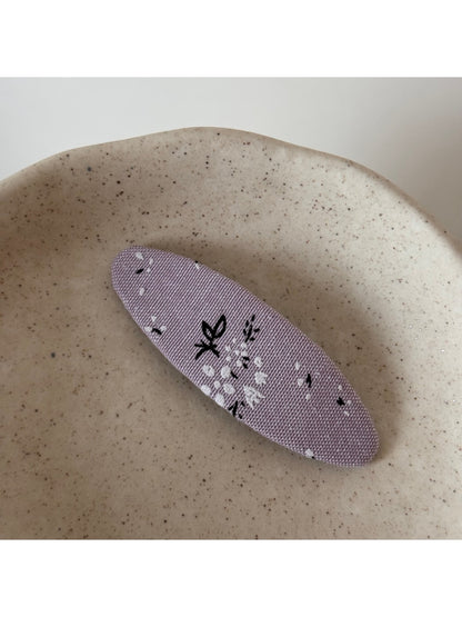 Beau - Floral Print Geometric Hair Clip