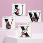 Mirroray - Floral Letter Design Folding Makeup Mirror