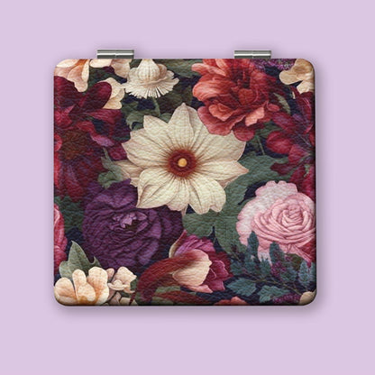 Mirroray - Foldable Floral Pattern Portable Makeup Mirror