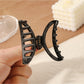 Beau - Leopard Print Openwork Half Circle Claw Clip