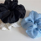 Gifty - Ruched Polka Dot Polyester Scrunchie
