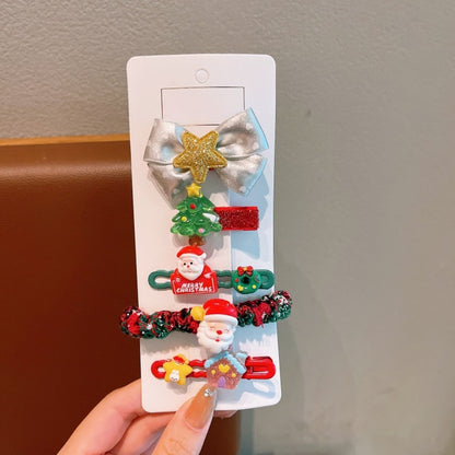 Beau - Christmas Theme Cute Bow Hair Clip Set