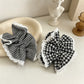 Gifty - Gingham Lace Trim Polyester Scrunchie