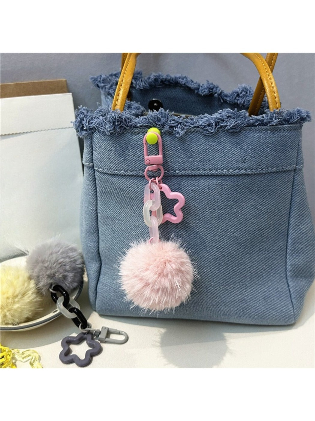 Keypus - Single Pompom Bag Charm Keychain
