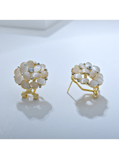 Earedge - Delicate Floral Cluster Earrings For Spring