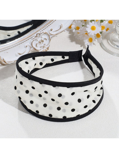 Gifty - Polka Dot Wide Fabric Trimmed Headband