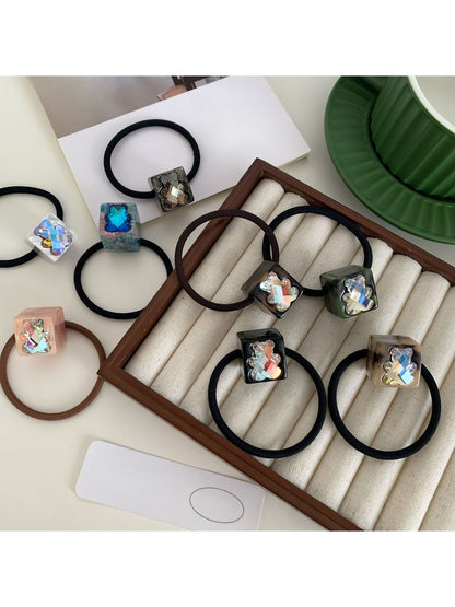 Gifty - Acetate Cube Bear Hair Tie