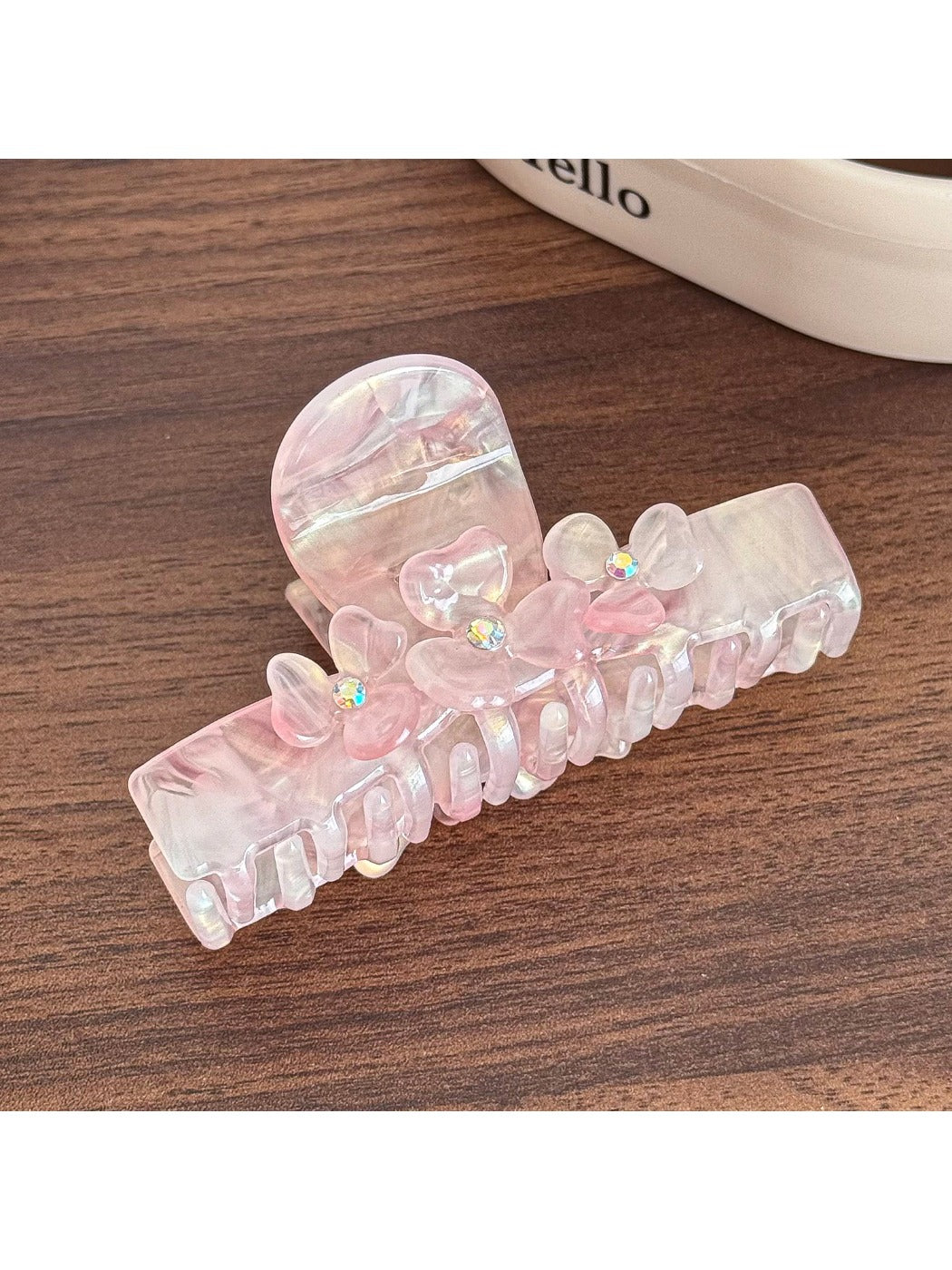 Beau - Acetate Hair Claw Clip with Flower Design