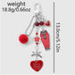 Keypus - Halloween Bat Cross Heart Charm Keychain
