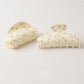 Beau - Women's Bow Print PVC Hair Claw Clip