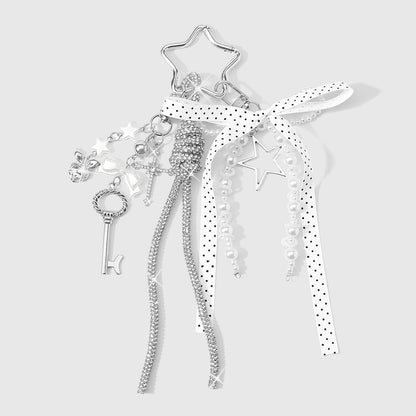 Keypus - Sparkly Cross and Comb Charm Keychain